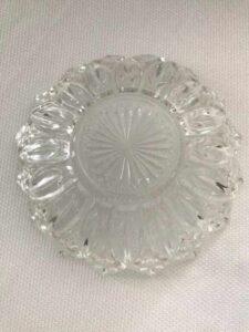 Federal Cut Lead Crystal Sunflower & Crosses in Sawtooth Rim Pattern