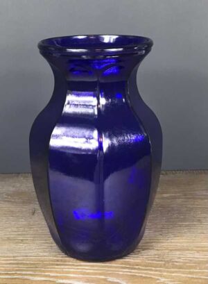 Vintage Elegant 8 Panel Cobalt Blue Vase -  GGG Garcia Glass Group