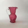 Fenton Ruby Overlay Ribbed Pitcher with Clear Handle Syrup Pitcher– Vintage