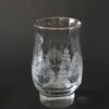 Candle Holder Etched Winter Scene